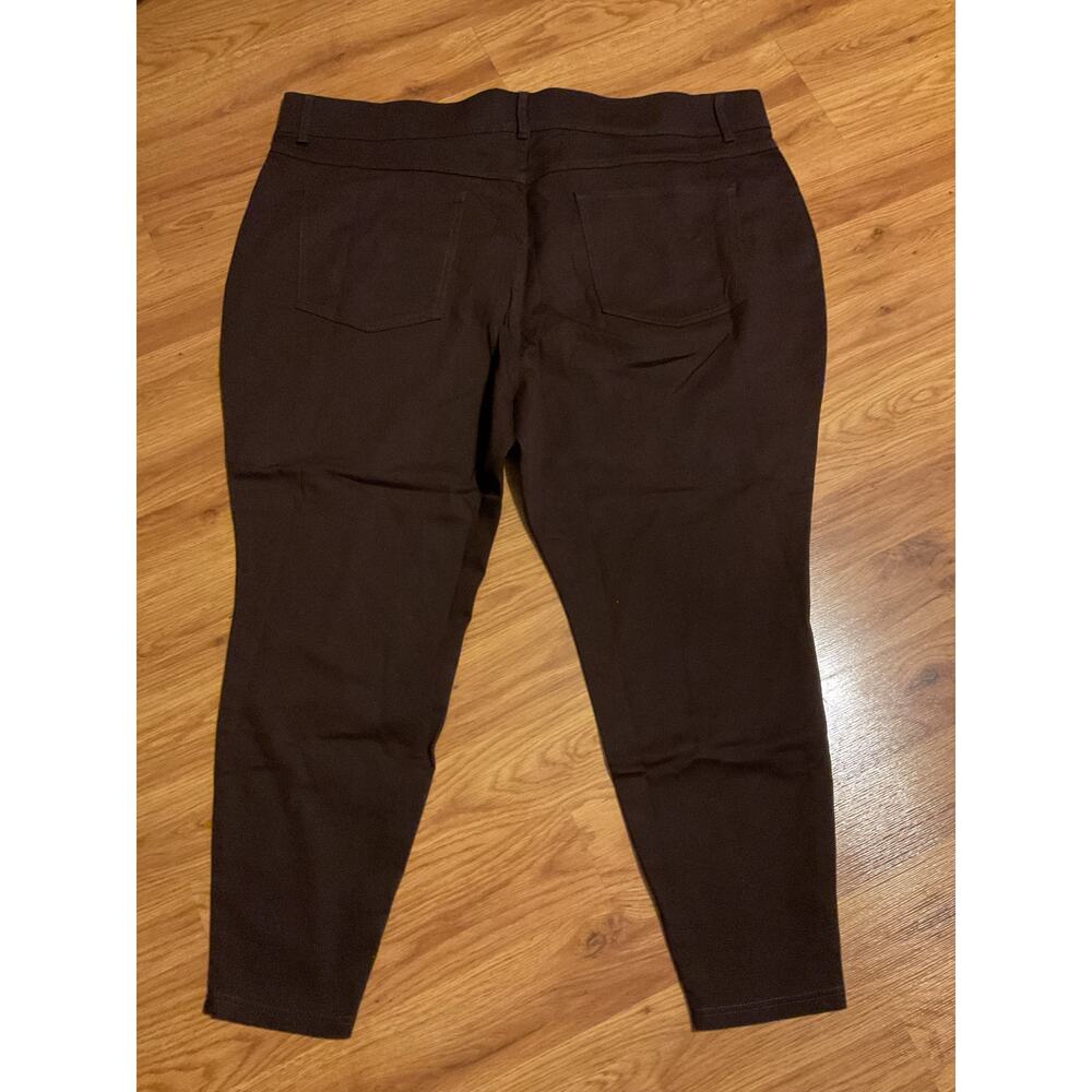 Terra & Sky Pull On Jegging Darkest Brown Women’s Size 4X 28/30W NWT - Picture 2 of 2